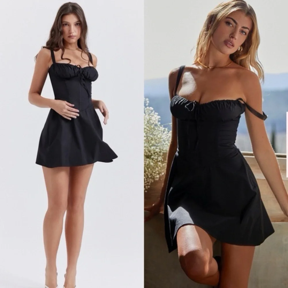House of CB 'Carlotta' Black Corset Mini Dress size small NEW 🆕 - Picture 3 of 11